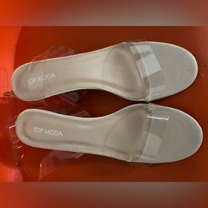 TOP Moda CLEAR High Heel Open Toe Sandal